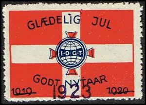 Stamp, I O G T On Danish Flag International Order Of Good Templars, Cinderellas,  , Flags, Organizations
