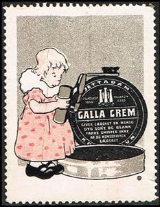 Stamp, Jettadam Koebenhavn Galla Crem, Cinderellas,  , Advertisements, Children