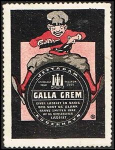 Stamp, Jettadam Koebenhavn Galla Crem (1), Cinderellas,  , Advertisements