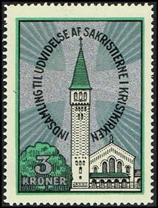 Stamp, Kristkirken Indsamling Til Udvidelse Af Sakristierne I Kris, Cinderellas,  , Charity, Churches - Cathedrals - Basilicas - Chapels