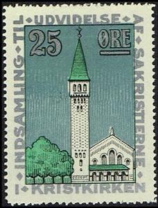 Stamp, Kristkirken Indsamling Til Udvidelse Af Sakristierne I Kris, Cinderellas,  , Charity, Churches - Cathedrals - Basilicas - Chapels