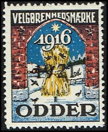 Odder Velgoerenhedsmaerke 1916 Overprinted 1921