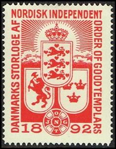 Stamp, Order Of Good Templars Danmarks Storloge Af Nordisk Independ, Cinderellas,  , Organizations