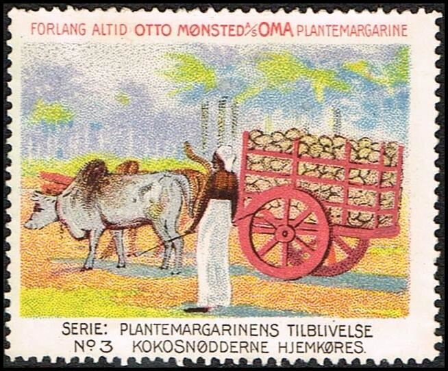 Otto Moensted Oma Plantemargarine No 3 Kokosnoedderne