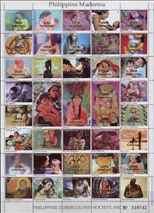 Mini Sheet, Philippine Madonna, Cinderellas,  , Tuberculosis / TBC
