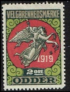 Stamp, Taenk Paa Boernehjemmet Betlehem Large Size, Cinderellas,  , Angels, Charity, Christian