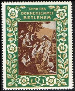 Stamp, Taenk Paa Boernehjemmet Betlehem Large Size, Cinderellas,  , Biblical Accounts, Christian