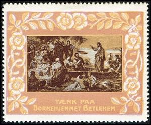 Stamp, Taenk Paa Boernehjemmet Betlehem Large Size, Cinderellas,  , Angels, Christian