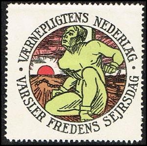 Stamp, Vaernepligtens Nederlag Varsler Fredens Sejrsdag, Cinderellas,  , Liberations