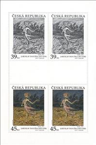 Souvenir Sheet, Art : Plague by Jaroslav Panuška, Czech Republic,  , Art
