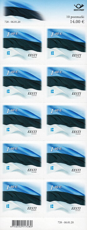National Flag of Estonia (1.40 €)(2020 Imprint Date)
