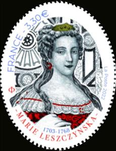 Stamp, Queen Marie Leszczynska, France,  , Palaces, Royalty