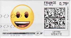 Stamp, Happy Emoji, France,  , Cartoons