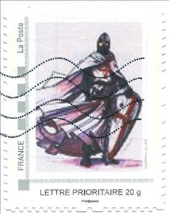 Stamp, Knight, France,  , Knights