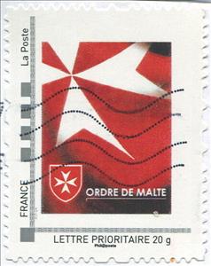 Stamp, Maltese Cross, France,  , Charity, Crosses, Order of Hospitallers of Malta