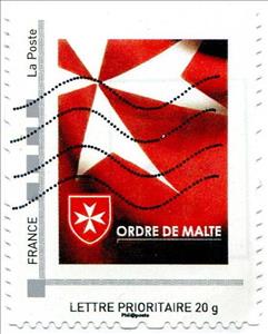 Stamp, Maltese Cross, France,  , Charity, Crosses, Order of Hospitallers of Malta