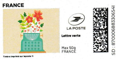 Summer. Flowers on a Typewriter. Redesign
