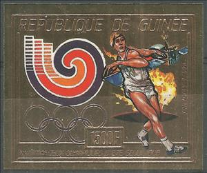 Stamp, Discus throwing, Guinea,  , Discus-throwing, Olympic Games, Sports