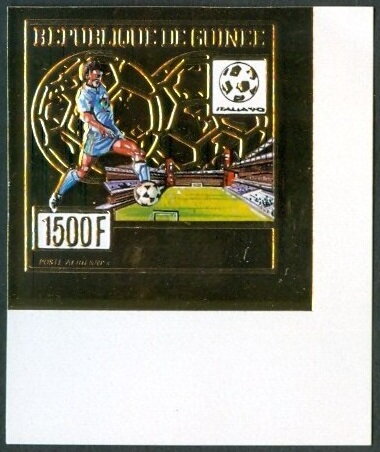 Football player and stadium