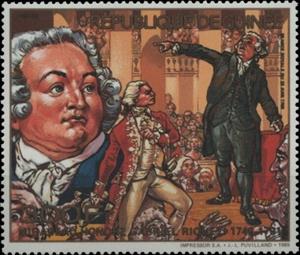 Stamp, Honoré Gabriel Riqueti, comte de Mirabeau (1749-1791), Guinea,  , Counts (Lord), French Revolution, Politicians, Revolutionaries, Revolutions