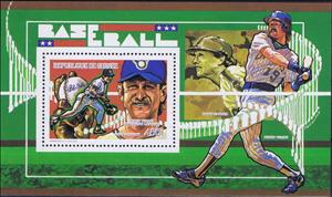 Souvenir Sheet, Robin Yount, Guinea,  , Baseball, Famous People, Sports