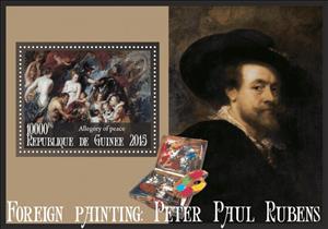 Souvenir Sheet, Art Peter Rubens, Guinea,  