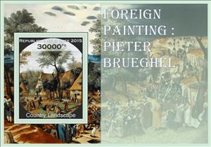 Souvenir Sheet, Art Pieter Brueghel I, Guinea,  
