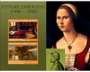 Mini Sheet, Art Vittore Carpaccio, Guinea,  