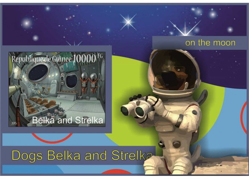 Space Cartoon _Belka and Strelka on the Moon_
