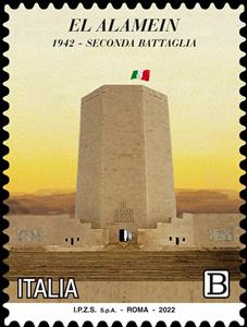 Stamp, 80th anniversary of the second battle of El Alamein, Italy,  , Monuments, Second World War