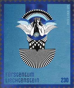 Stamp, Christmas 2022 : Angels, Liechtenstein,  , Angels, Christmas
