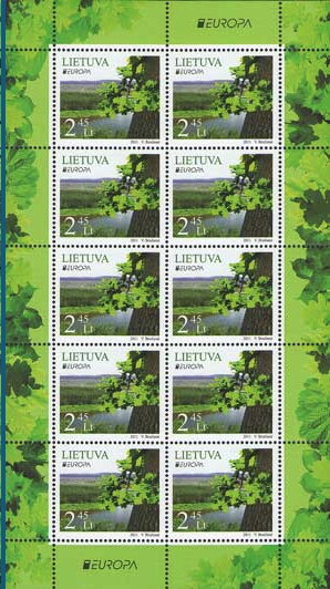 Full Pane, River and forest, Lithuania,  , C.E.P.T. / Europe, Forests, Rivers