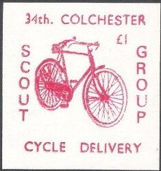 Stamp, Bicycle, Personalized and Private Mail Stamps,  , Bicycles, Christmas, Scouting