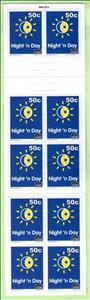 Booklet, Night'n Day - Large Format, Personalized and Private Mail Stamps,  , Advertisements, Moon, Sun
