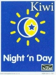 Stamp, Night'n Day - Large Format, Personalized and Private Mail Stamps,  , Advertisements, Moon, Sun