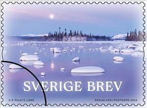Stamp, Ice in Lake, Sweden,  , Landscapes, Snow