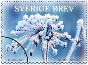 Stamp, Snow-Covered Plant, Sweden,  , Landscapes, Snow