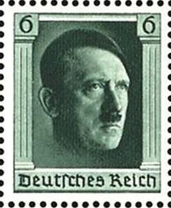 Stamp, Adolf Hitler (1889-1945), Chancellor, Austria,  , Dictators, Famous People, Heads of State, Men, Second World War
