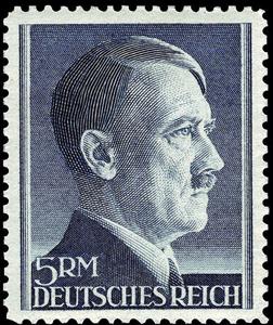 Stamp, Adolf Hitler (1889-1945), Chancellor, Austria,  , Dictators, Famous People, Heads of State, Men, Second World War
