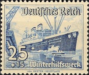 Stamp, Liner 'Hamburg' of the Hapag, Austria,  , Ships, Steamers