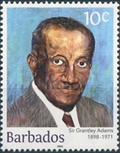 Stamp, Sir Grantley Adams (1898-1971) with 2022 Imprint, Barbados,  , Famous People, Politicians