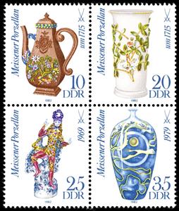 Se-tenant, Meissener Porzellan, Germany, Democratic Republic,  