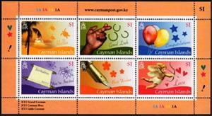 Mini Sheet, Greetings stamps 1$ sheet, Cayman Islands,  