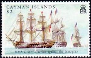 Stamp, HMS Orion, Cayman Islands,  