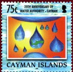Stamp, Rain drop (Kristi Ebanks), Cayman Islands,  