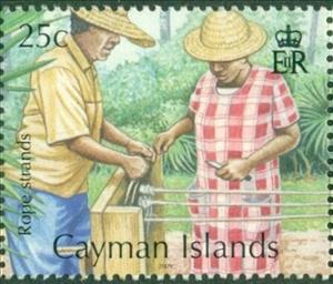 Stamp, Rope strands, Cayman Islands,  , Crafts
