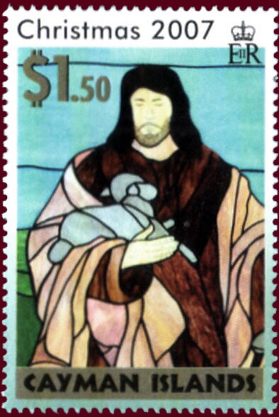 Shepherd with lamb