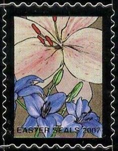Stamp, Easter Seals 2007, Cinderellas,  , Charity, Children, Disabled, Easter, Flowers, Plants (Flora)