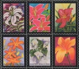 Se-tenant, Easter Seals 2008, Cinderellas,  , Charity, Children, Disabled, Easter, Flowers, Plants (Flora)