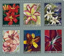 Se-tenant, Easter Seals 2010, Cinderellas,  , Charity, Children, Disabled, Easter, Flowers, Plants (Flora)